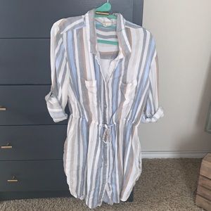Striped shirt dress